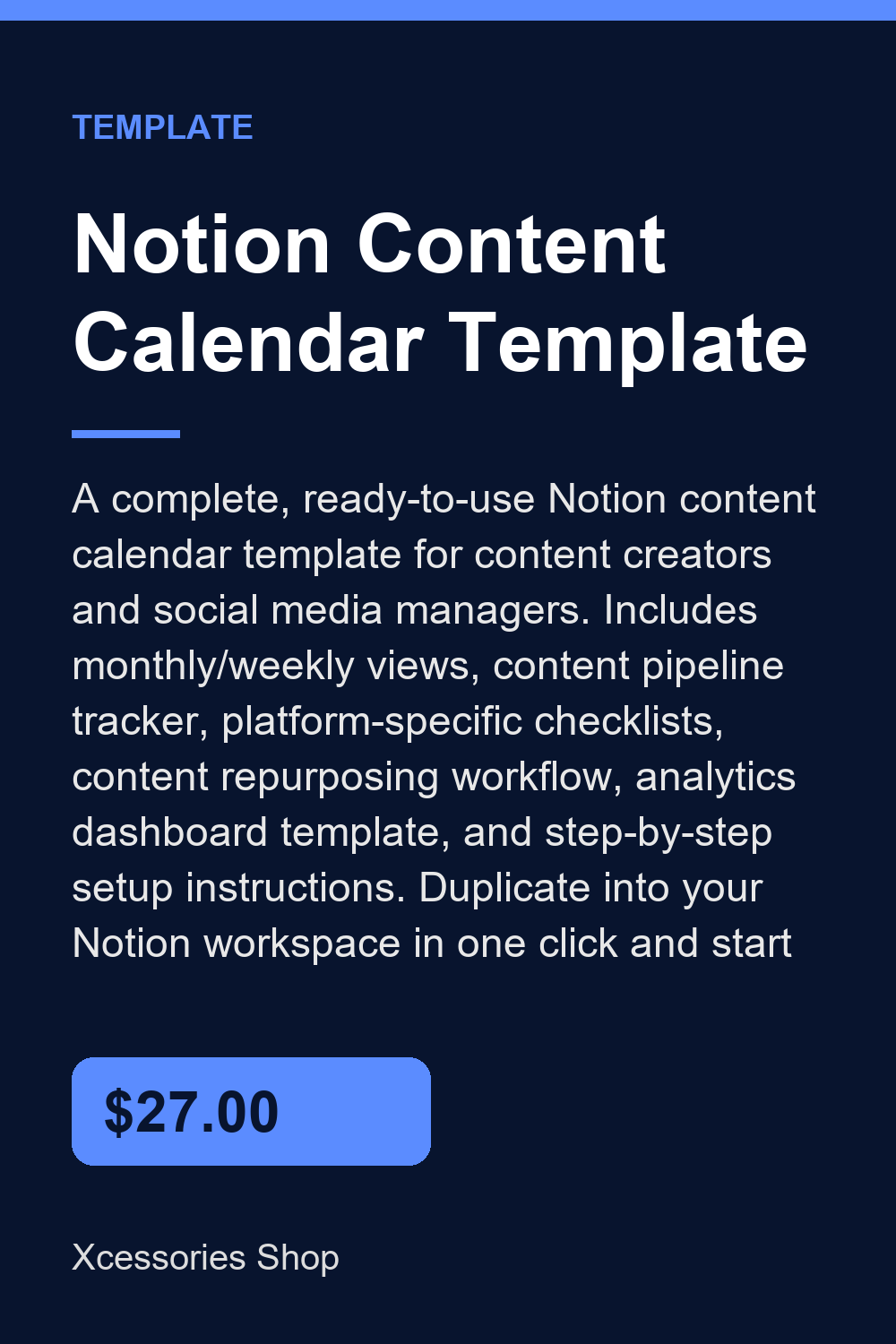 Notion Content Calendar Template cover